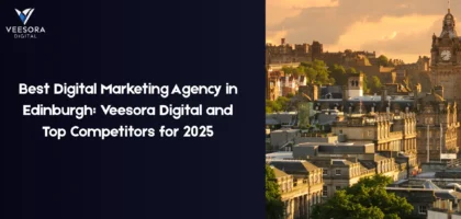 The image shows a scenic view of Edinburgh, with the title 